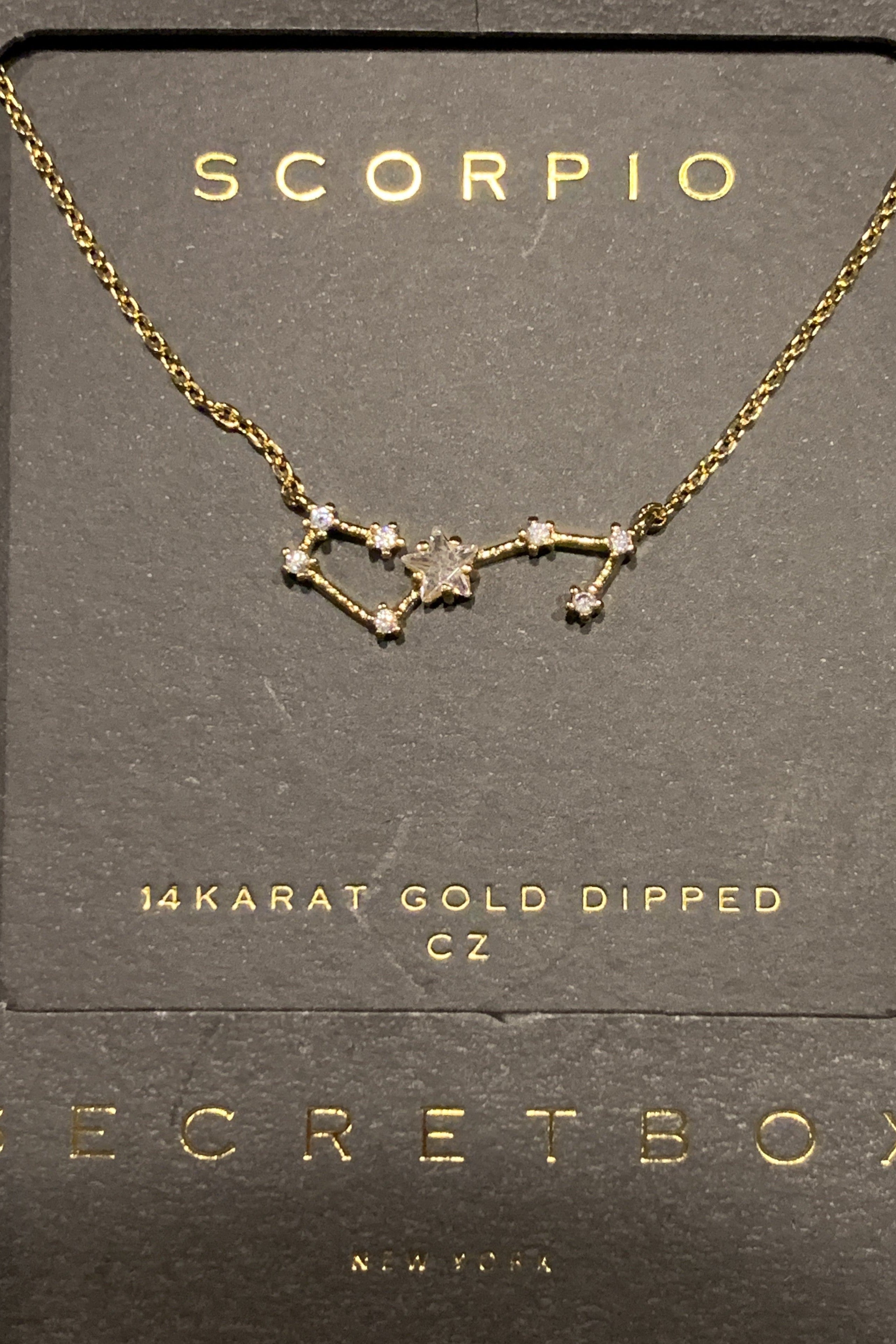 Secret Box Scorpio Constellation Necklace-Necklaces-Secret Box-Deja Nu Boutique, Women's Fashion Boutique in Lampasas, Texas