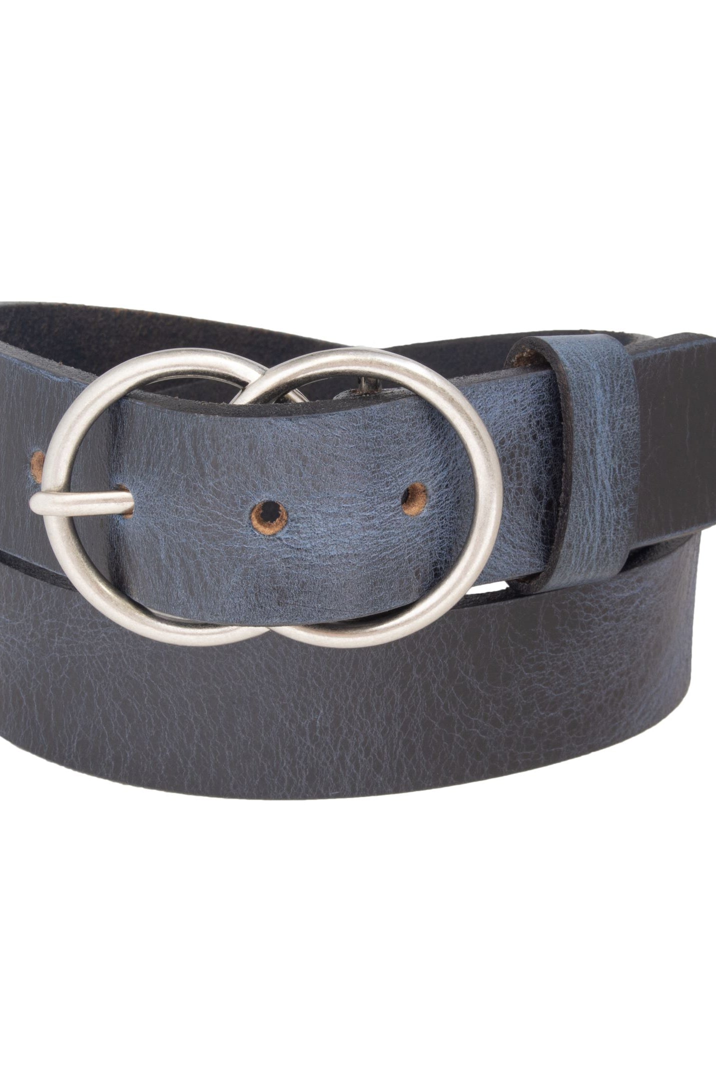 Silver Double O-Ring Women’s Belt In Navy-Belts-Silver Jeans-Deja Nu Boutique, Women's Fashion Boutique in Lampasas, Texas