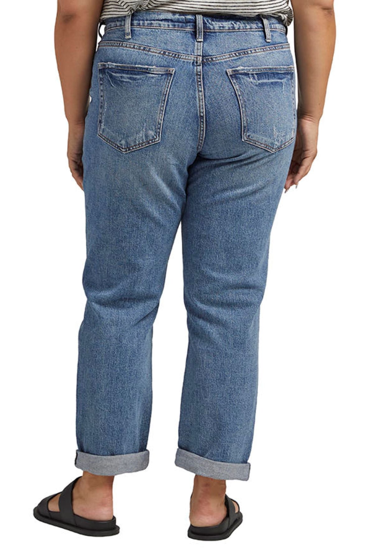 Silver Jeans 90s Boyfriend Jeans Plus In Indigo-Curvy/Plus Jeans-Silver Jeans-Deja Nu Boutique, Women's Fashion Boutique in Lampasas, Texas