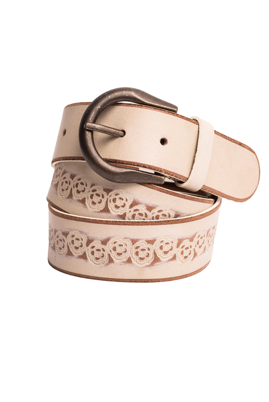 Silver Jeans Co. 38mm Genuine Leather Belt In White-Belts-Silver Jeans-Deja Nu Boutique, Women's Fashion Boutique in Lampasas, Texas