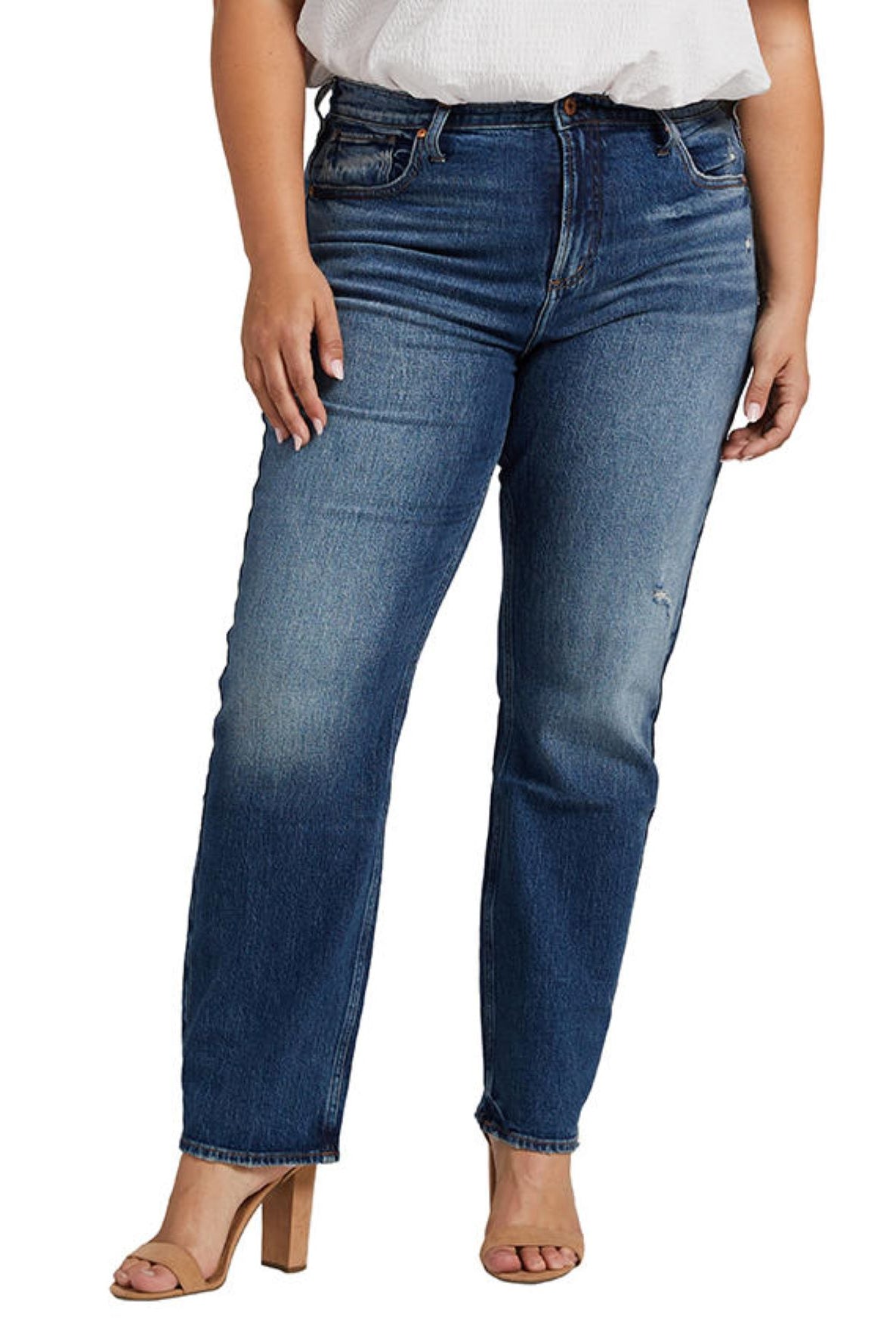 Silver Jeans Frisco Straight High Rise Plus-Curvy/Plus Jeans-Silver Jeans-Deja Nu Boutique, Women's Fashion Boutique in Lampasas, Texas