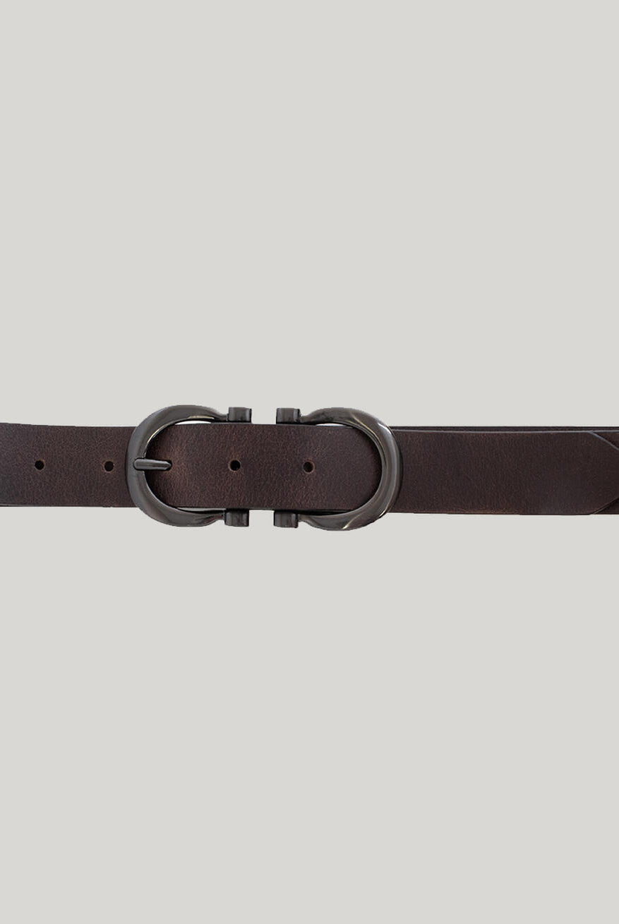 Silver Women’s Heavyweight Genuine Leather Belt In Brown-Belts-Silver Jeans-Deja Nu Boutique, Women's Fashion Boutique in Lampasas, Texas