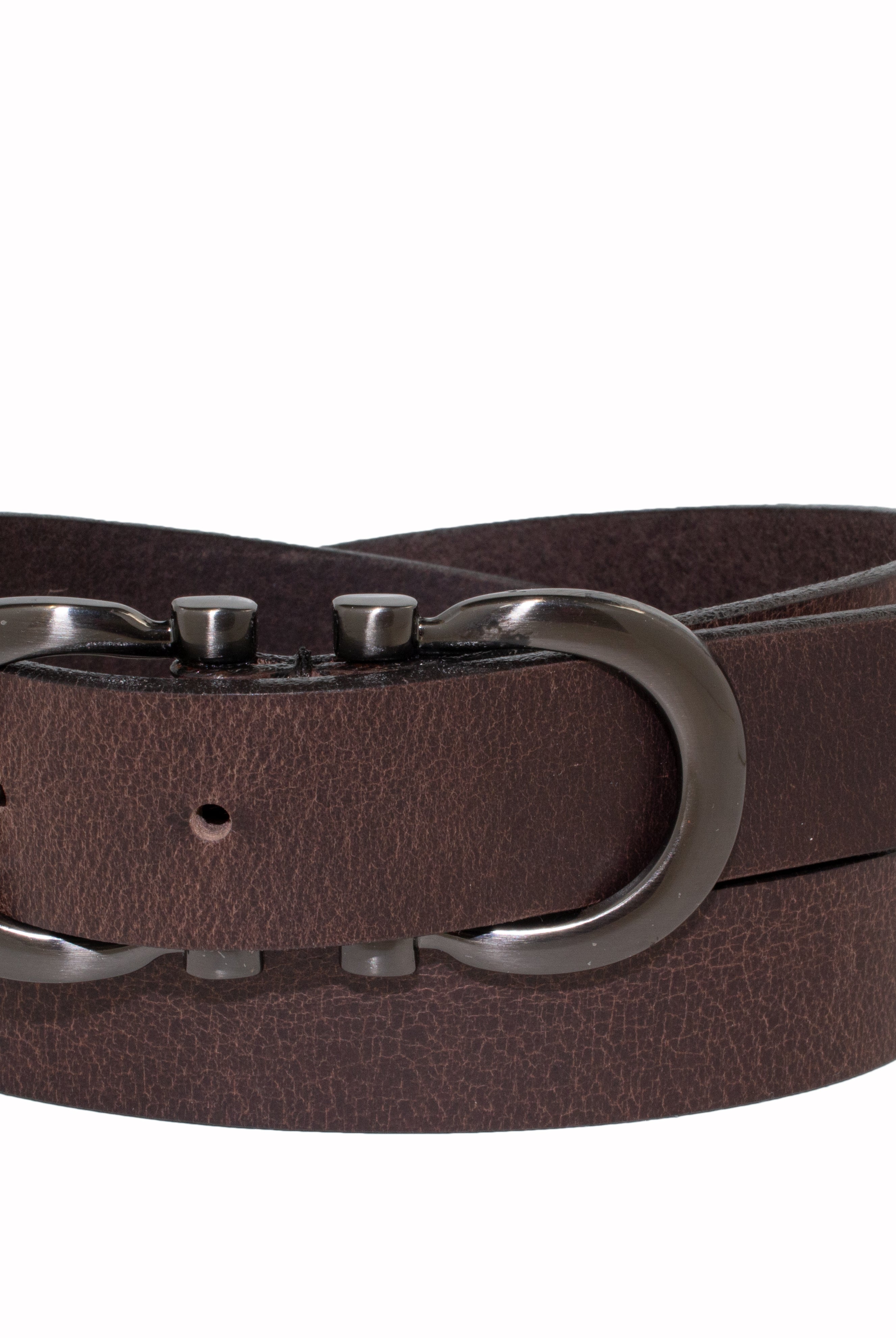 Silver Women’s Heavyweight Genuine Leather Belt In Brown-Belts-Silver Jeans-Deja Nu Boutique, Women's Fashion Boutique in Lampasas, Texas