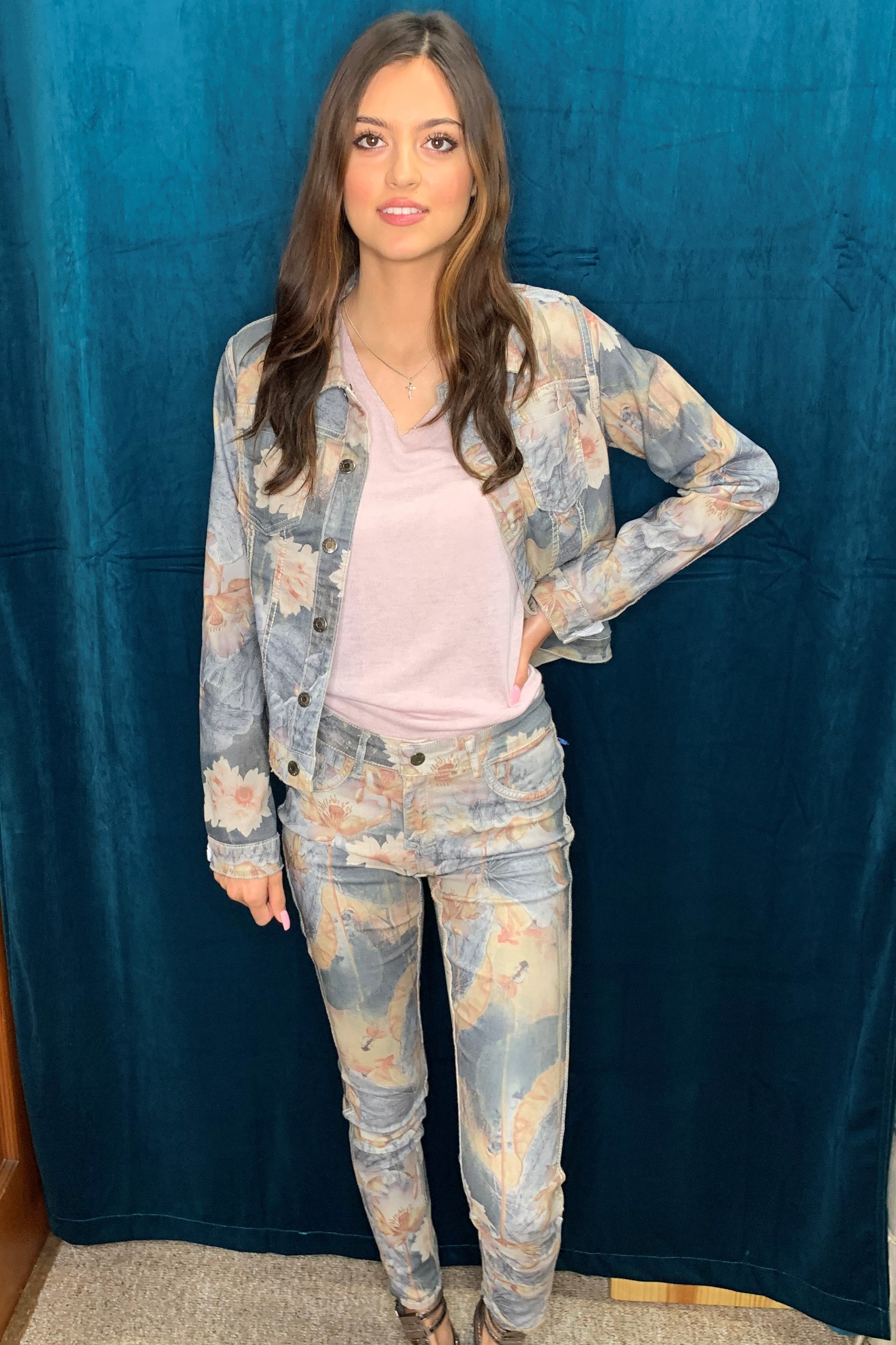 Tempo Mauve Short Sleeve Basic Tee-Tops-Tempo Paris-Deja Nu Boutique, Women's Fashion Boutique in Lampasas, Texas