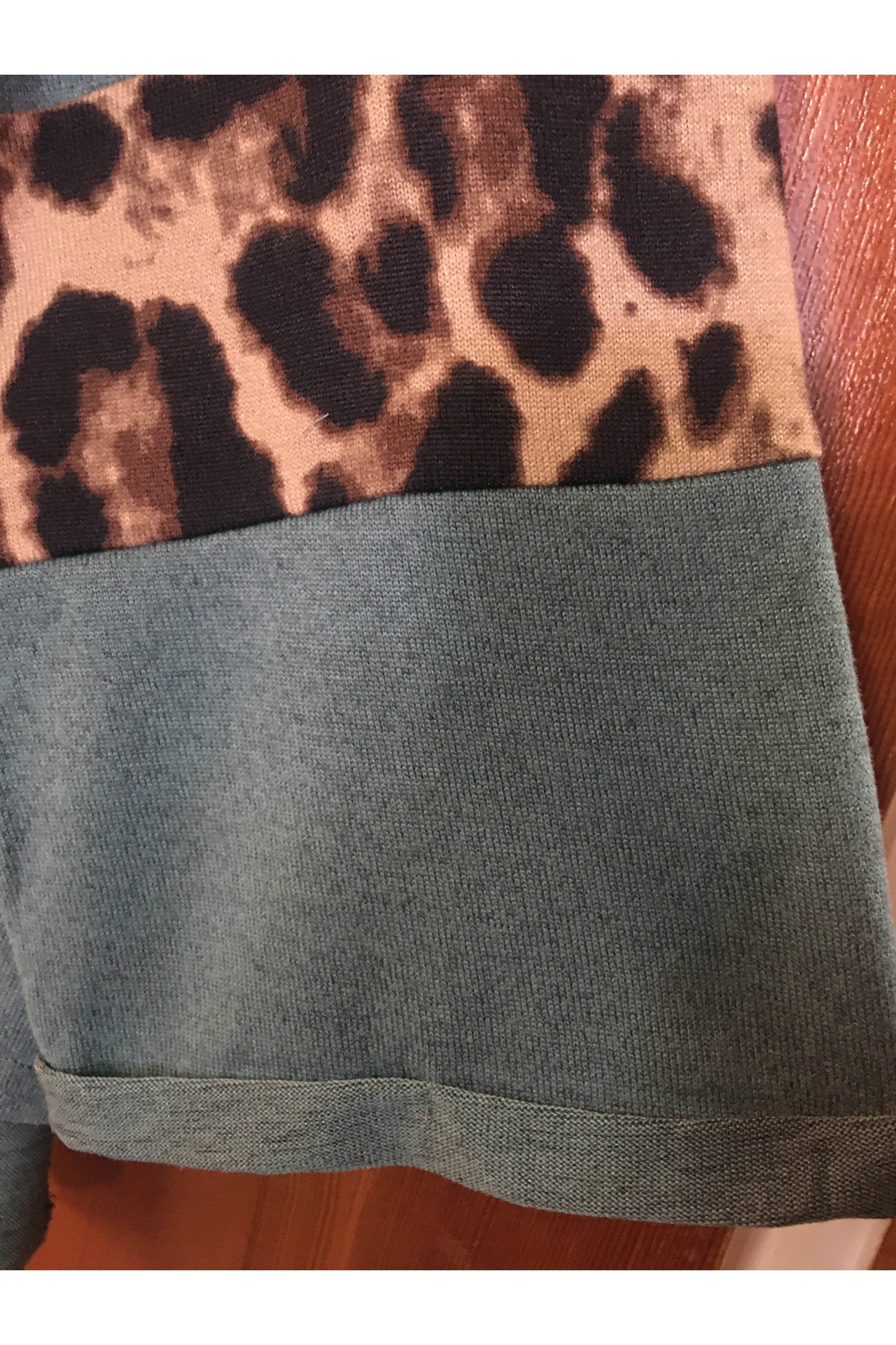 Umgee Dark Teal Leopard Print Plus Top-Curvy/Plus Tops-Umgee-Deja Nu Boutique, Women's Fashion Boutique in Lampasas, Texas