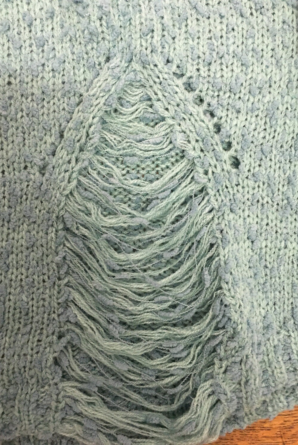 Umgee Dusty Mint Distressed Plus Sweater-Curvy/Plus Tops-Umgee-Deja Nu Boutique, Women's Fashion Boutique in Lampasas, Texas