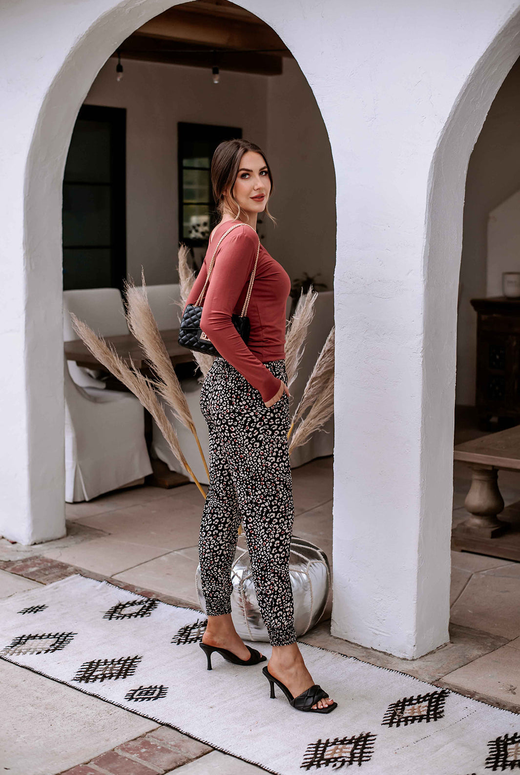 Veronica M Double Lined V-Neck Top In Marsala Modal-Tops-Veronica M-Deja Nu Boutique, Women's Fashion Boutique in Lampasas, Texas