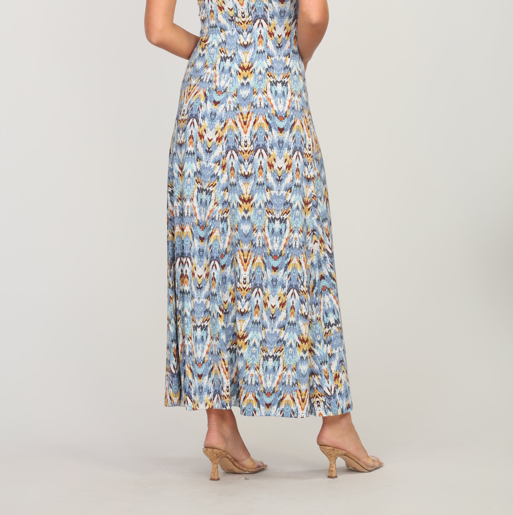 Veronica M Katryna V Neck Sleeveless Flora Maxi Dress-Maxi Dresses-Veronica M-Deja Nu Boutique, Women's Fashion Boutique in Lampasas, Texas