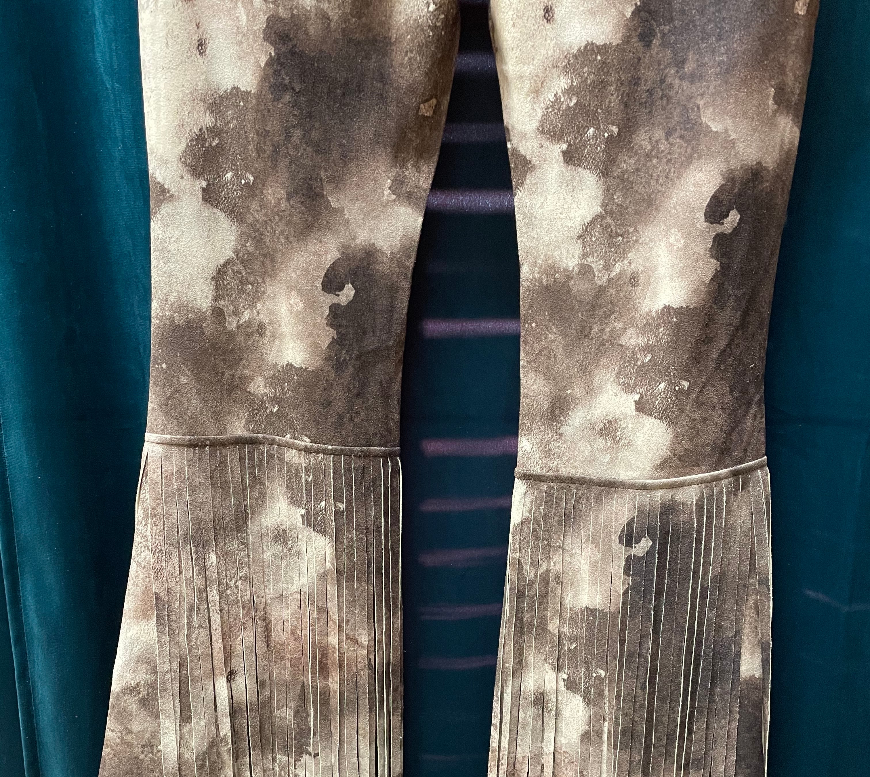 WAY Tie Dye Faux Suede Fringe Bell Bottoms-Bottoms-WAY-Deja Nu Boutique, Women's Fashion Boutique in Lampasas, Texas