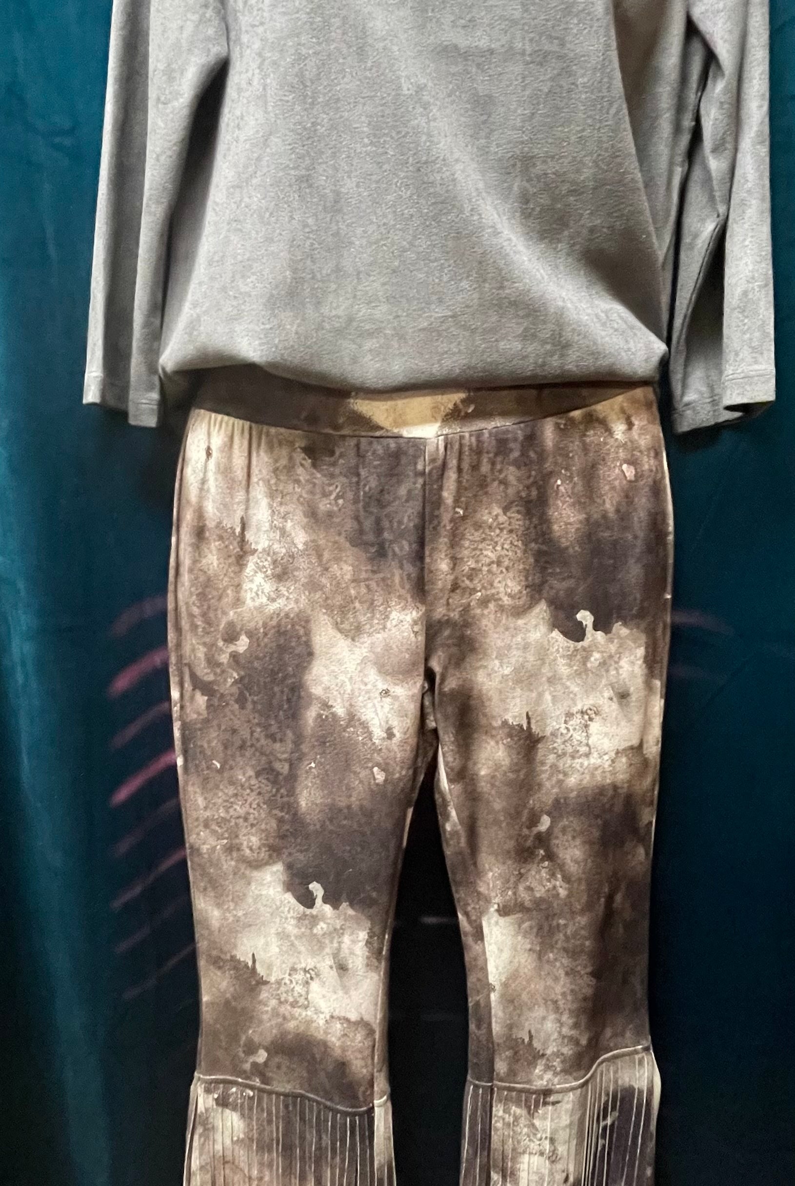 WAY Tie Dye Faux Suede Fringe Bell Bottoms-Bottoms-WAY-Deja Nu Boutique, Women's Fashion Boutique in Lampasas, Texas