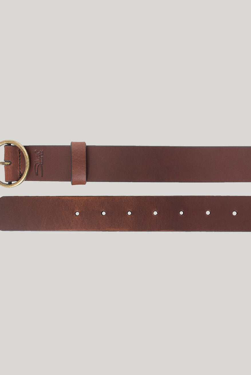 Women’s Heavyweight Genuine Leather Belt With Circle Center Bar Buckle-Belts-Silver Jeans-Deja Nu Boutique, Women's Fashion Boutique in Lampasas, Texas