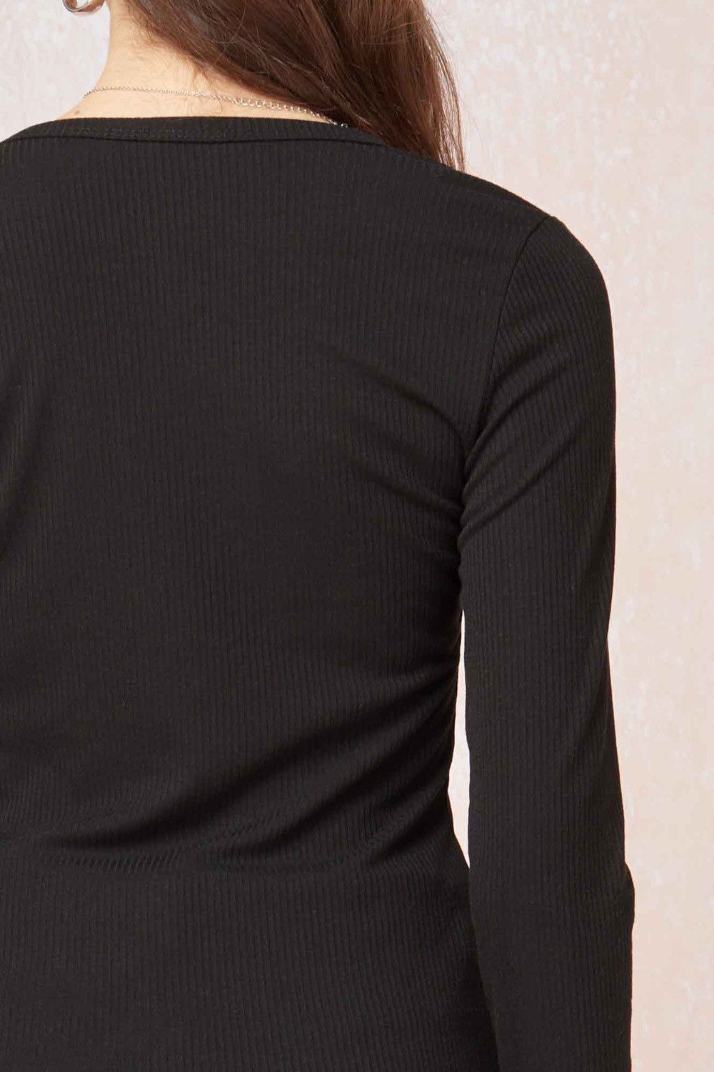 Entro Snap Front Long Sleeve Tee - Three Colors-Long Sleeves-Entro-Deja Nu Boutique, Women's Fashion Boutique in Lampasas, Texas