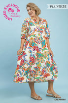 Umgee Mix Paisley Print Maxi Dress-Curvy/Plus Maxi Dresses-Umgee-Deja Nu Boutique, Women's Fashion Boutique in Lampasas, Texas