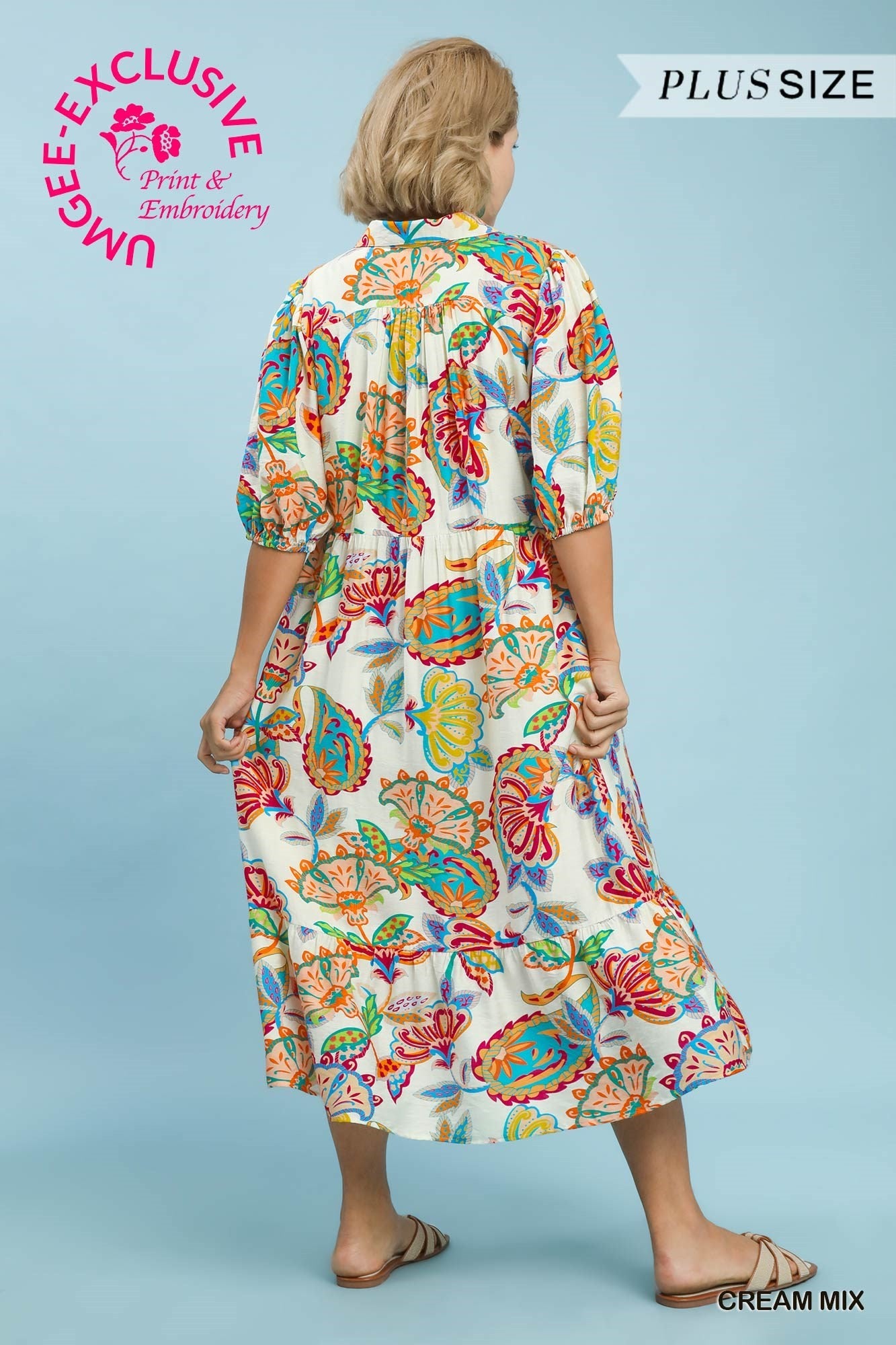 Umgee Mix Paisley Print Maxi Dress-Curvy/Plus Maxi Dresses-Umgee-Deja Nu Boutique, Women's Fashion Boutique in Lampasas, Texas