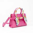 Tiny Treats and ZOMI GEMS Crocodile Scarf Handbag in Hot Pink-Kids Handbag-Tiny Treats and ZOMI GEMS-Deja Nu Boutique, Women's Fashion Boutique in Lampasas, Texas