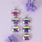 AB Crystal Chandelier Drop Earrings – Iridescent Statement Jewelry-Earrings-Deja Nu Tx-Deja Nu Boutique, Women's Fashion Boutique in Lampasas, Texas