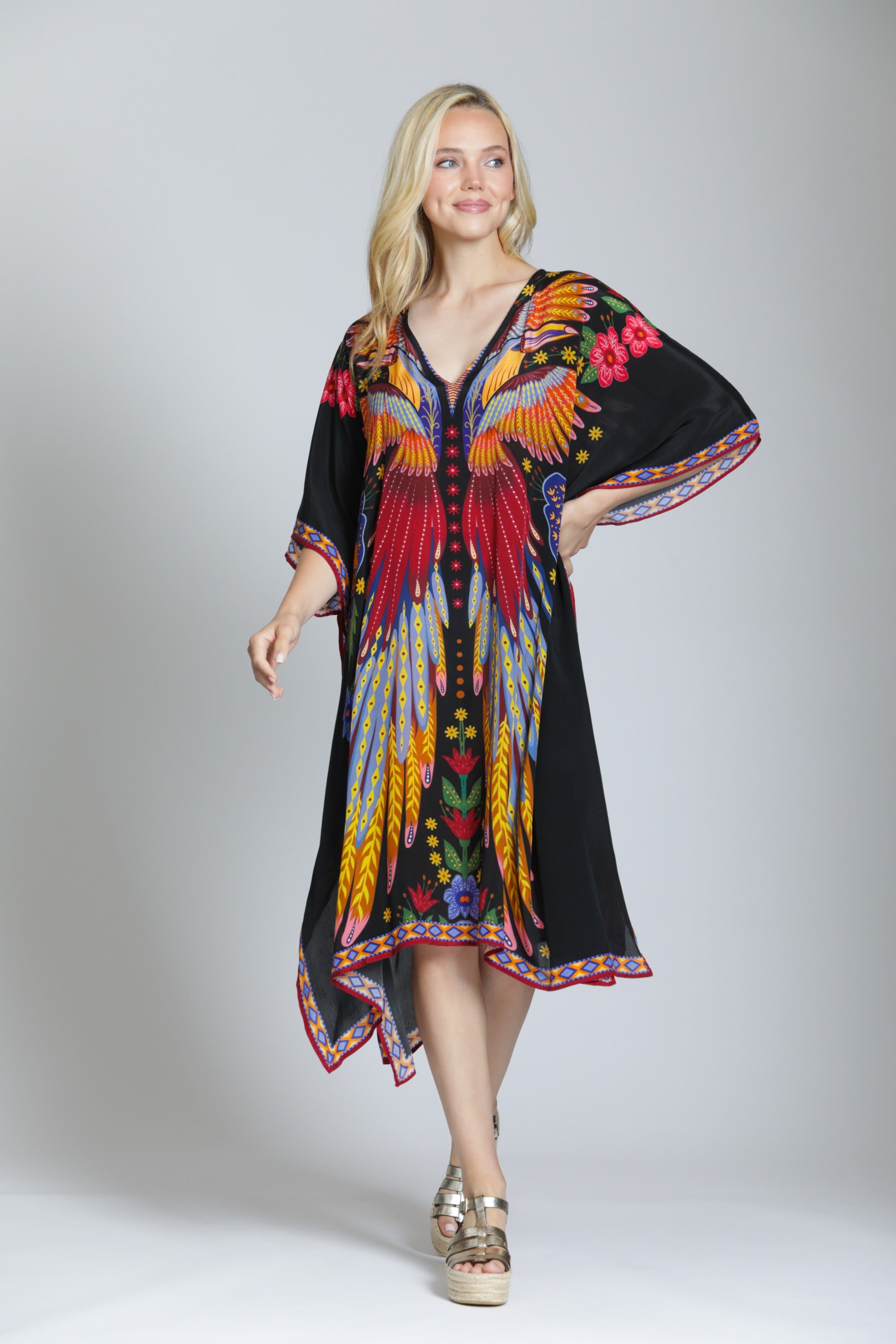 APNY Boho Phoenix Kaftan Dress-Kaftan-APNY-Deja Nu Boutique, Women's Fashion Boutique in Lampasas, Texas
