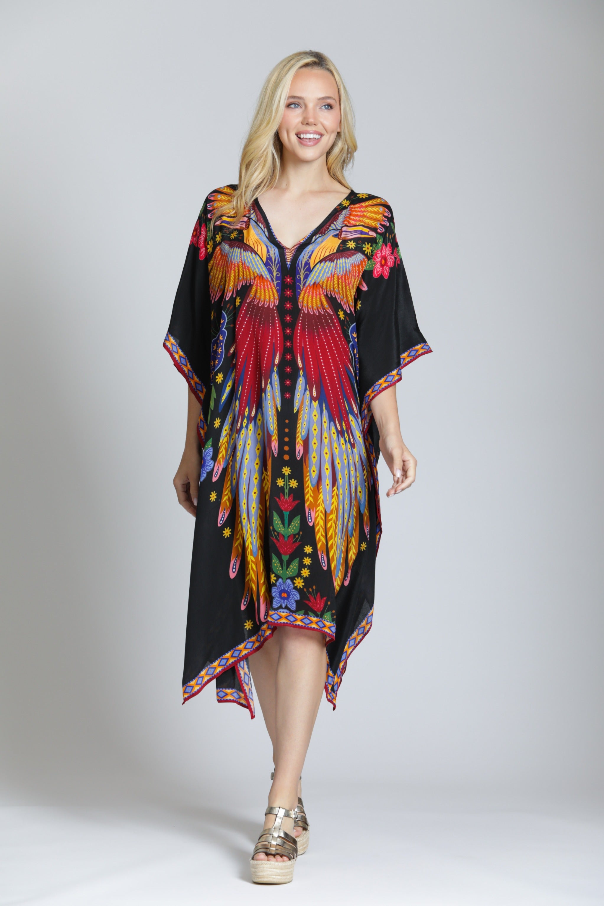 APNY Boho Phoenix Kaftan Dress-Kaftan-APNY-Deja Nu Boutique, Women's Fashion Boutique in Lampasas, Texas