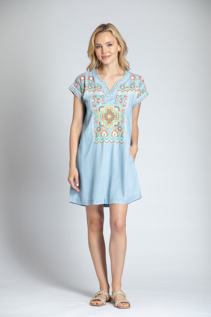 APNY Embroidered Boho Inspired Dress-Dresses-APNY-Deja Nu Boutique, Women's Fashion Boutique in Lampasas, Texas