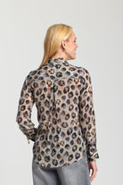 APNY Latte Multi Button-Up Blouse with Roll-Up Sleeves-Tops-APNY-Deja Nu Boutique, Women's Fashion Boutique in Lampasas, Texas