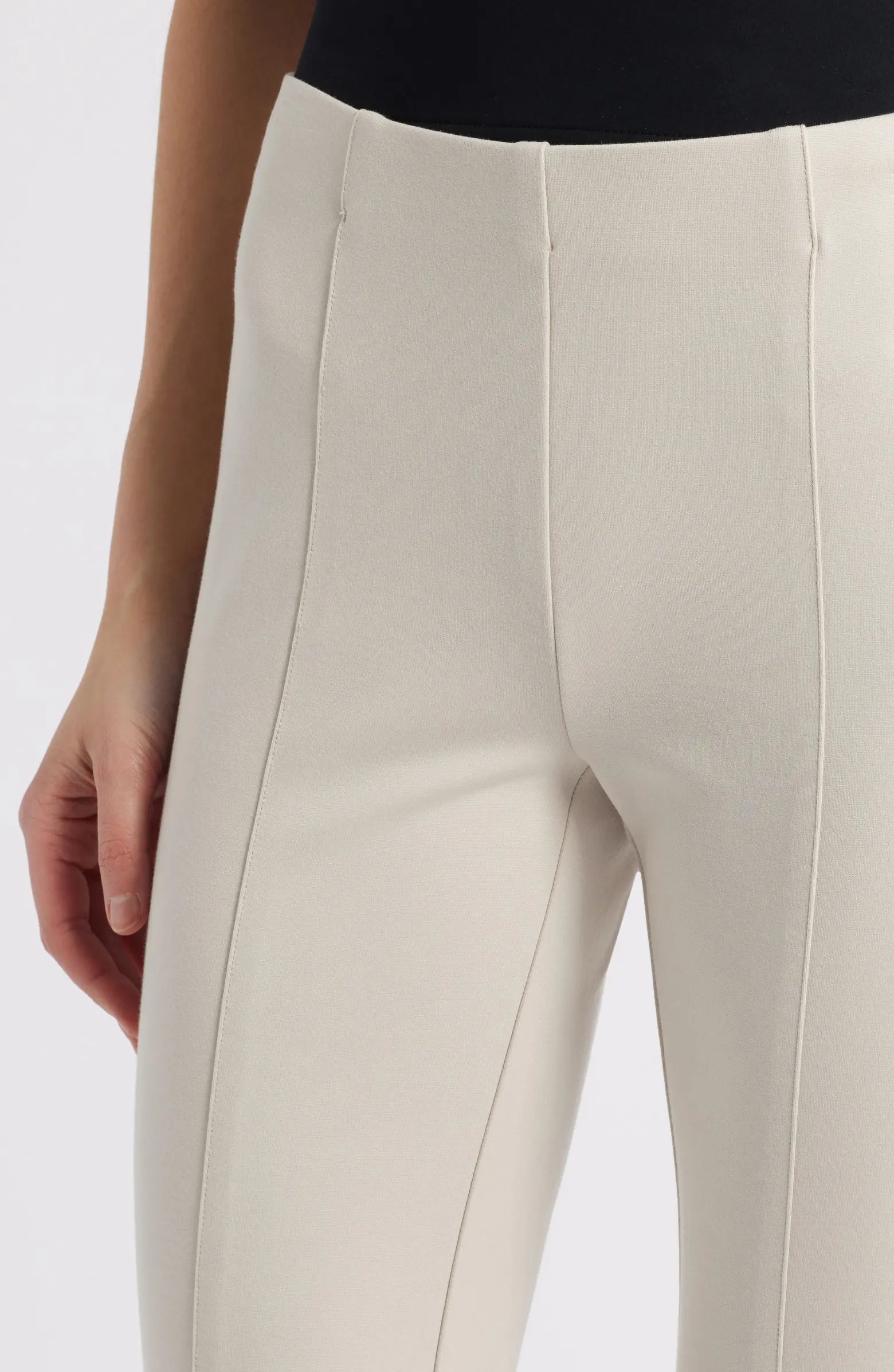 APNY Pebble Pull-On Ponte Pant with Split Hem-Bottoms-APNY-Deja Nu Boutique, Women's Fashion Boutique in Lampasas, Texas