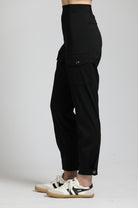 APNY Ponte Pull-On Cargo Pant In Black-Pants-APNY-Deja Nu Boutique, Women's Fashion Boutique in Lampasas, Texas