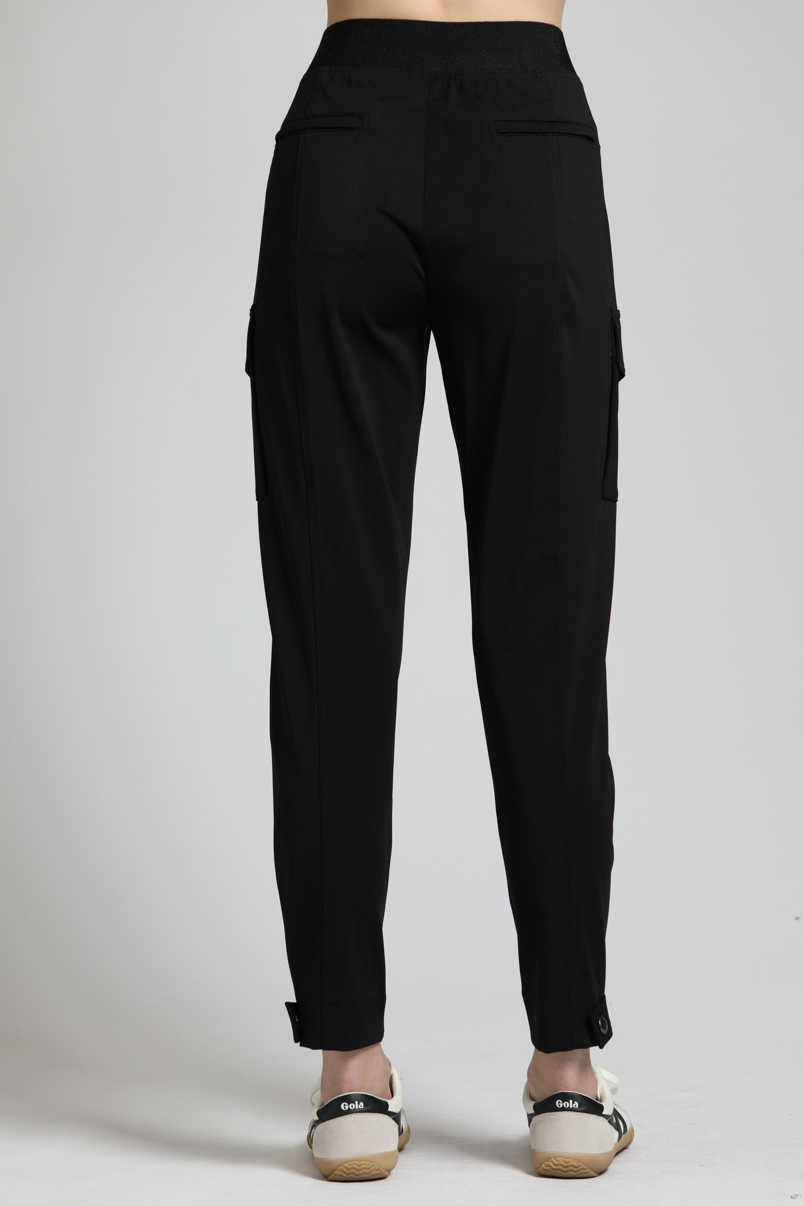 APNY Ponte Pull-On Cargo Pant In Black-Pants-APNY-Deja Nu Boutique, Women's Fashion Boutique in Lampasas, Texas