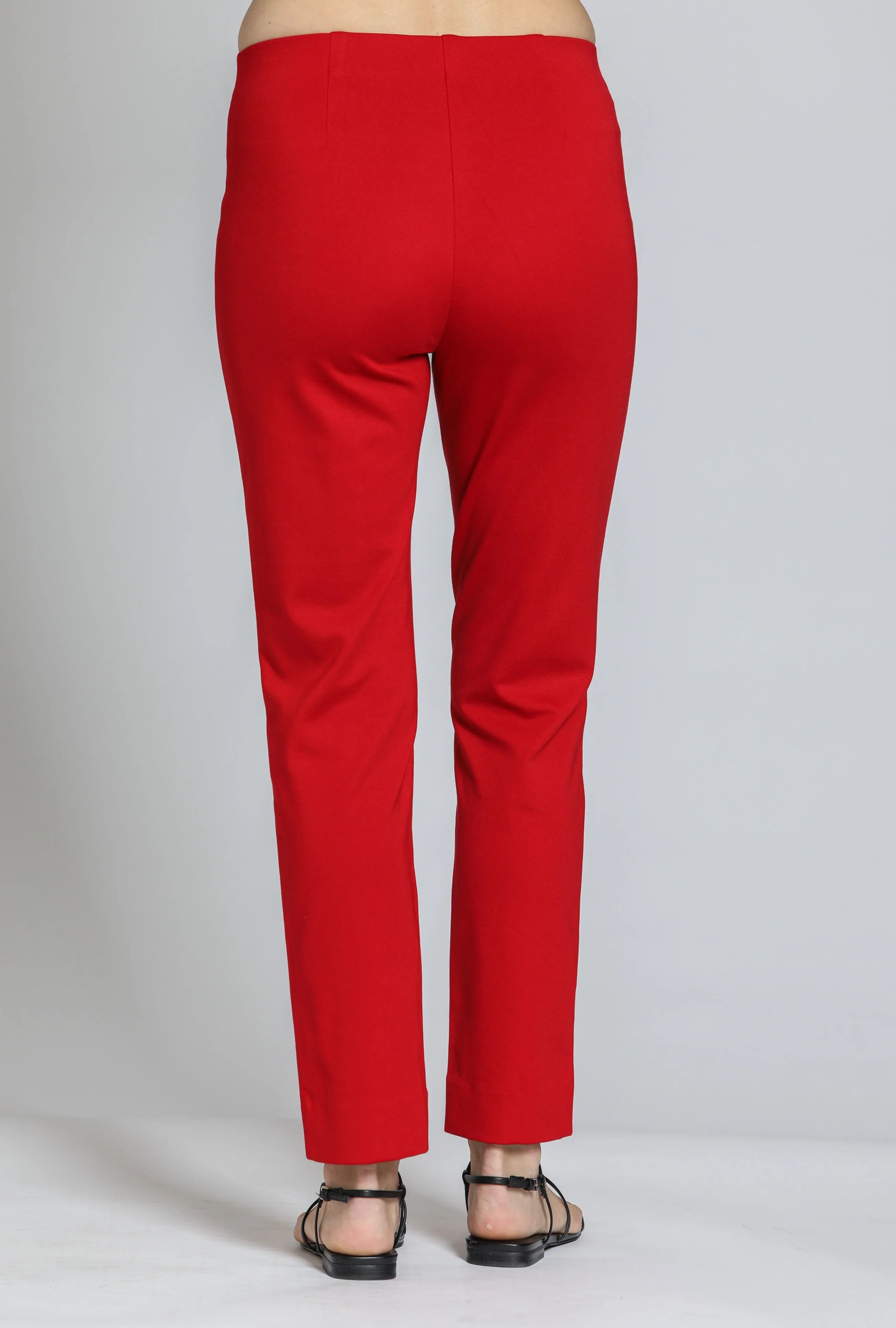 APNY Red Pull-On Ponte Pant with Split Hem-Bottoms-APNY-Deja Nu Boutique, Women's Fashion Boutique in Lampasas, Texas