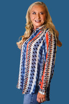 APNY Western Flair Half Button-Up Pullover Tunic-Tops-APNY-Deja Nu Boutique, Women's Fashion Boutique in Lampasas, Texas