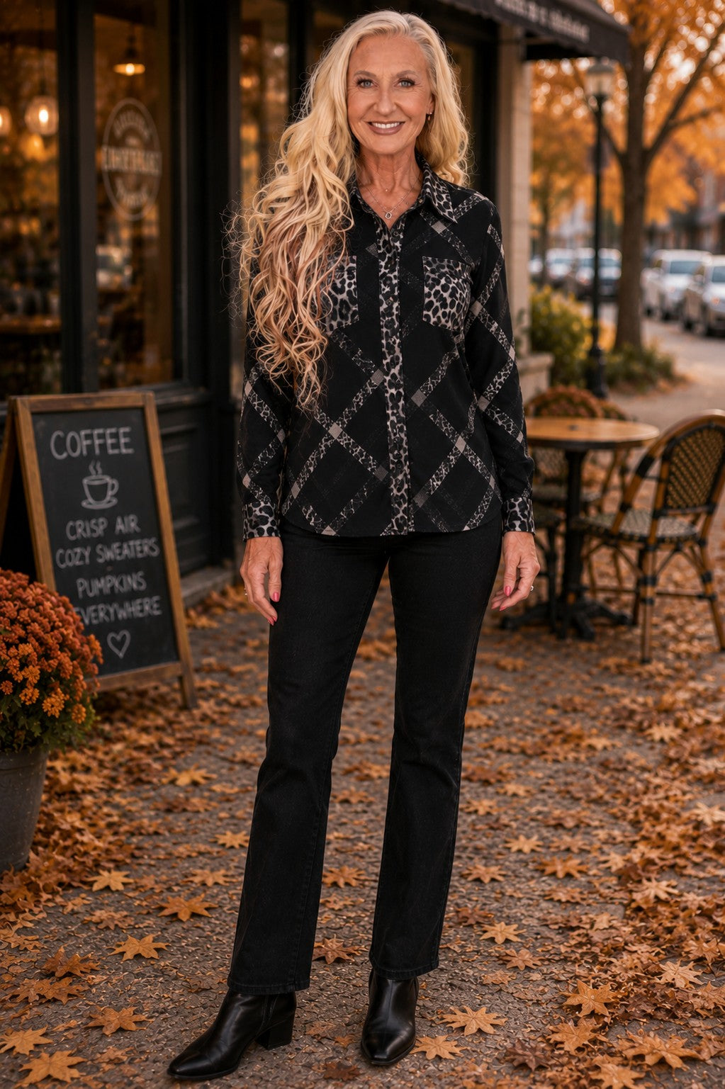 Adore Animal Print Blouse-Short Sleeves-Adore-Deja Nu Boutique, Women's Fashion Boutique in Lampasas, Texas