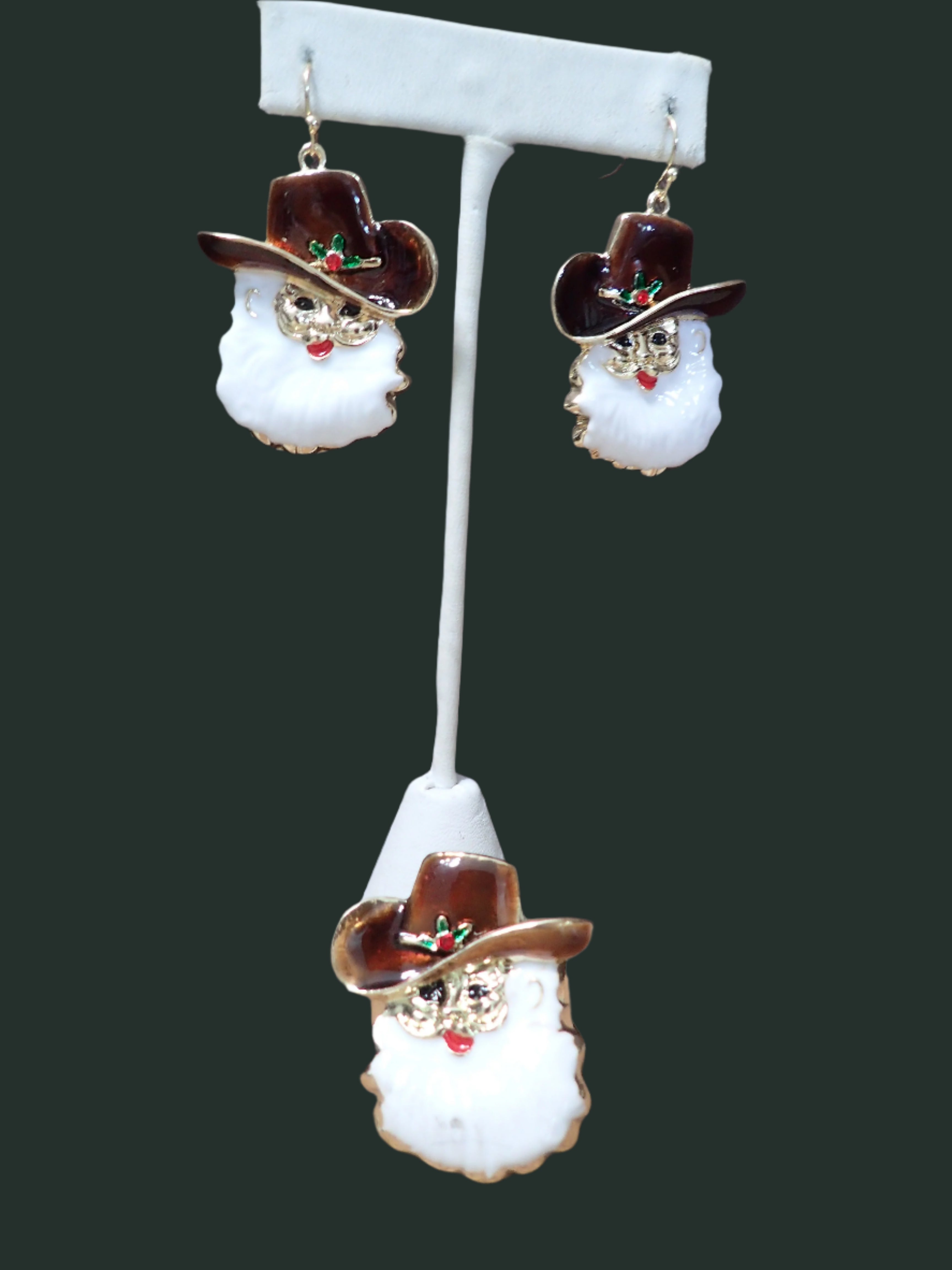 All That Glitterz Cowboy Santa Adjustable Holiday Ring-Rings-Deja Nu Tx-Deja Nu Boutique, Women's Fashion Boutique in Lampasas, Texas