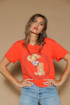 All Us Cowboy Cocktail Club Rhinestone Cropped Tee in Crimson-T-Shirts-All Us-Deja Nu Boutique, Women's Fashion Boutique in Lampasas, Texas