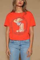 All Us Cowboy Cocktail Club Rhinestone Cropped Tee in Crimson-T-Shirts-All Us-Deja Nu Boutique, Women's Fashion Boutique in Lampasas, Texas