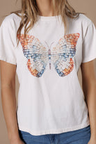 All Us Mosaic Butterfly Boy Tee A Cream Rhinestone Graphic T-Shirt-Tops-All Us-Deja Nu Boutique, Women's Fashion Boutique in Lampasas, Texas