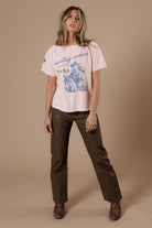 All Us Mouthy Women Boy Tee in Peach A Rhinestone Embellished Western Graphic T-Shirt-Tops-All Us-Deja Nu Boutique, Women's Fashion Boutique in Lampasas, Texas