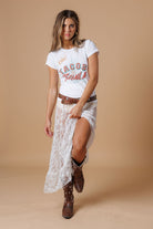All Us Tacos and Tequila Babe Tee in A White Rhinestone Fiesta Graphic-Tops-All Us-Deja Nu Boutique, Women's Fashion Boutique in Lampasas, Texas