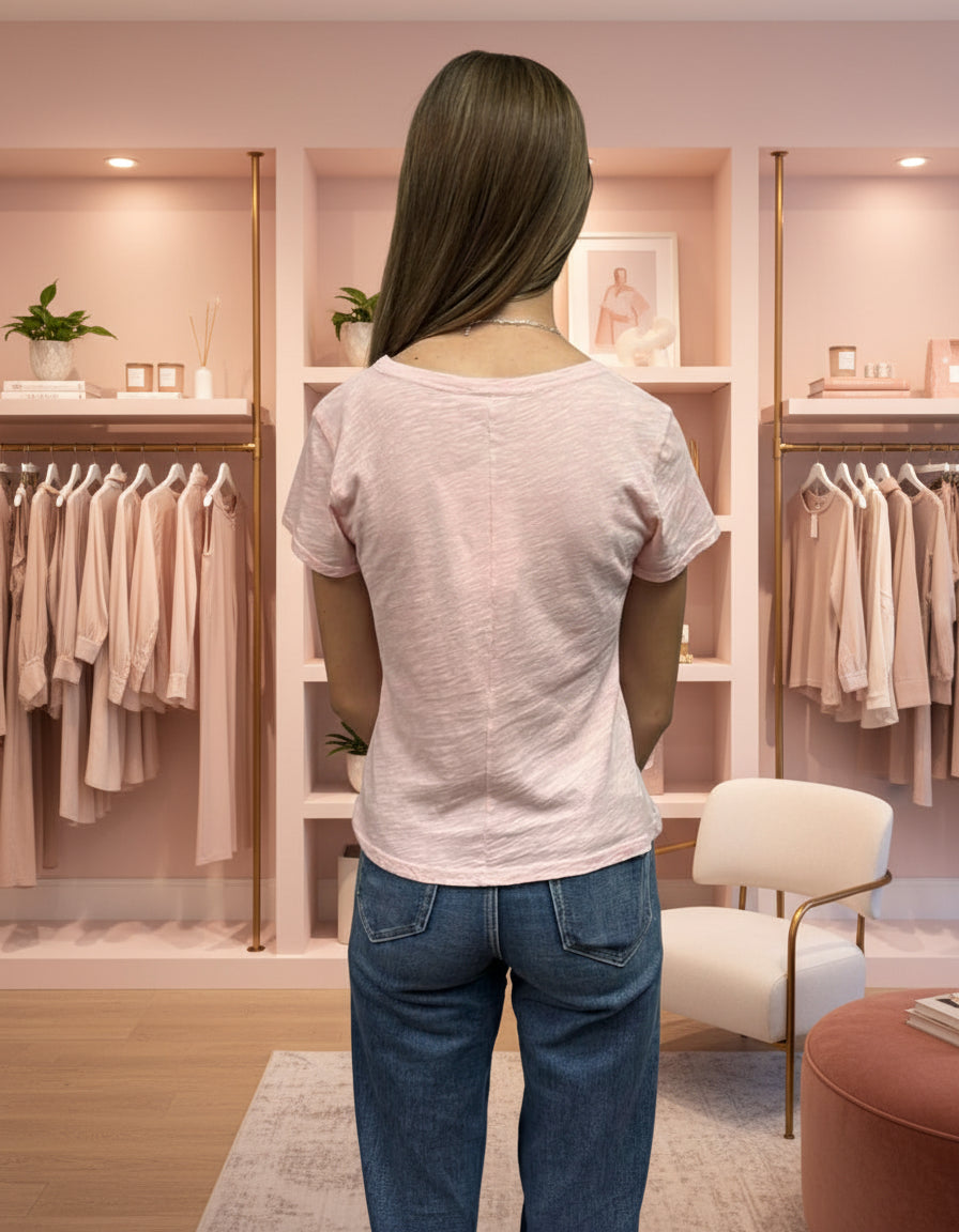 All Us “The Dirtiest” Dirty Martini Babe Tee in Pink-T-Shirts-All Us-Deja Nu Boutique, Women's Fashion Boutique in Lampasas, Texas