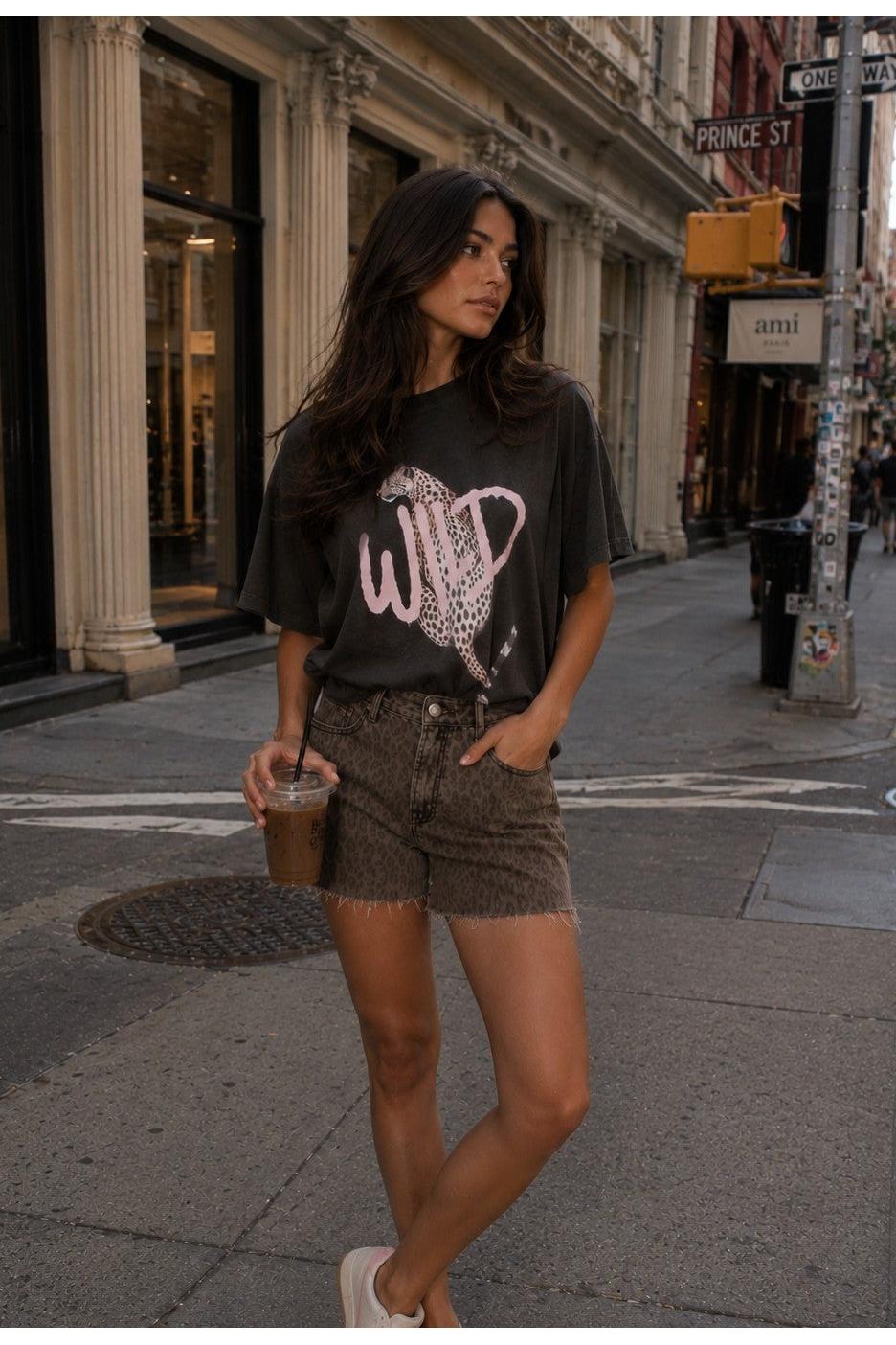 All Us Wild Leopard Big Boy Tee Vintage Black Graphic Tee-Graphic Tees-All Us-Deja Nu Boutique, Women's Fashion Boutique in Lampasas, Texas