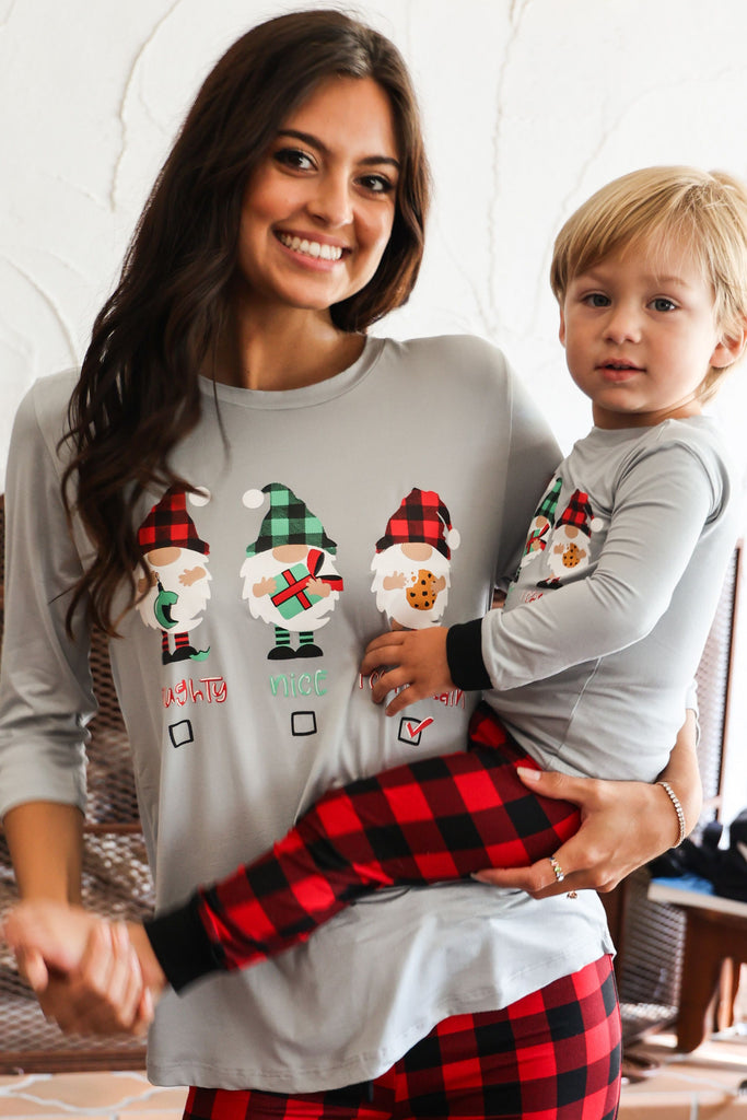 Amanda Blu & Co Christmas Gnome Naughty, Nice And I Can Explain Toddler Pajama Set-Sleepwear-Amanda Blu & Co-Deja Nu Boutique, Women's Fashion Boutique in Lampasas, Texas