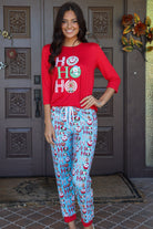 Amanda Blu & Co Christmas Ho Ho Ho Ladies Pajama Jogger Set-Sleepwear-Amanda Blu & Co-Deja Nu Boutique, Women's Fashion Boutique in Lampasas, Texas