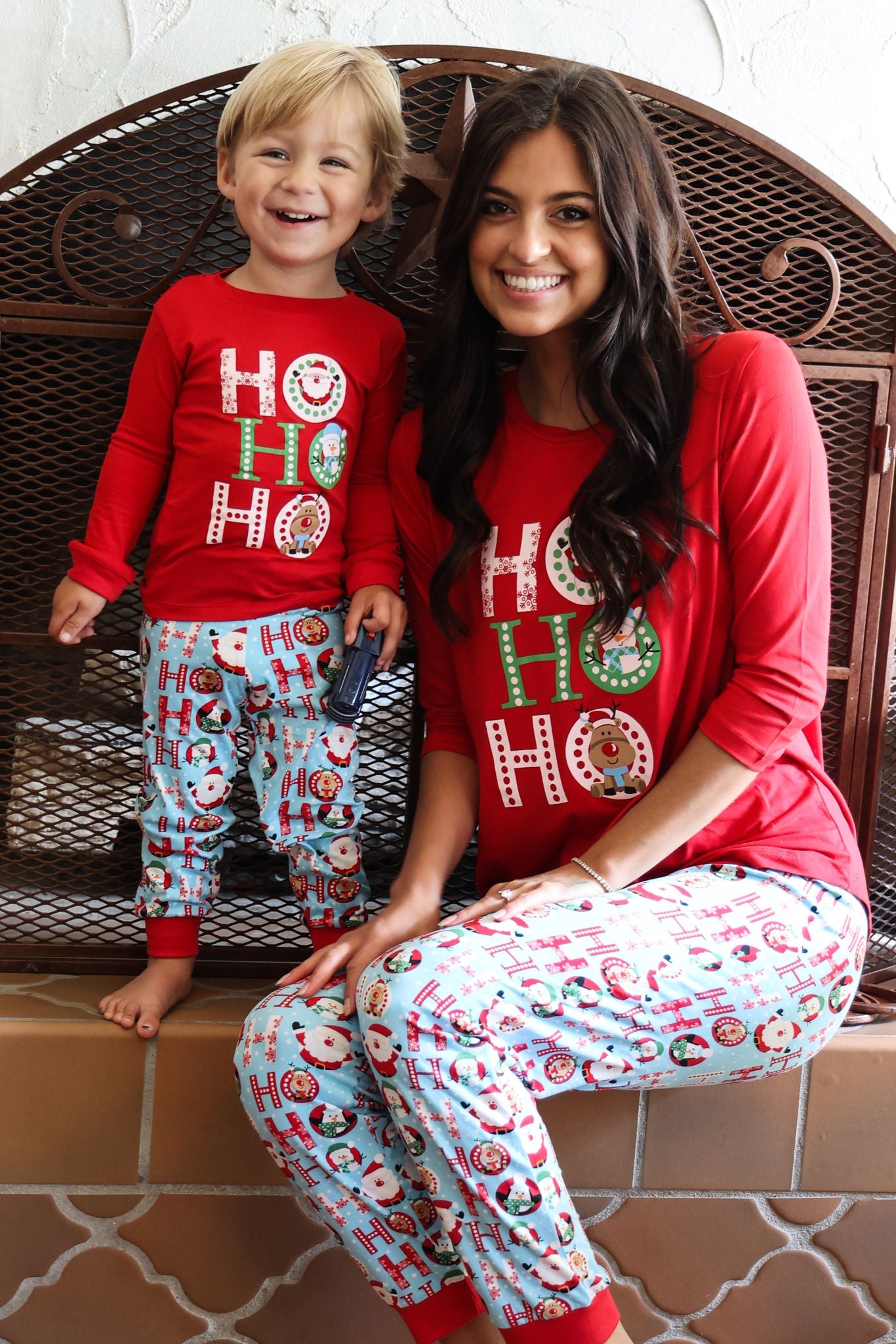 Amanda Blu & Co Christmas Ho Ho Ho Ladies Pajama Jogger Set-Sleepwear-Amanda Blu & Co-Deja Nu Boutique, Women's Fashion Boutique in Lampasas, Texas