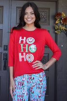 Amanda Blu & Co Christmas Ho Ho Ho Ladies Pajama Jogger Set-Sleepwear-Amanda Blu & Co-Deja Nu Boutique, Women's Fashion Boutique in Lampasas, Texas