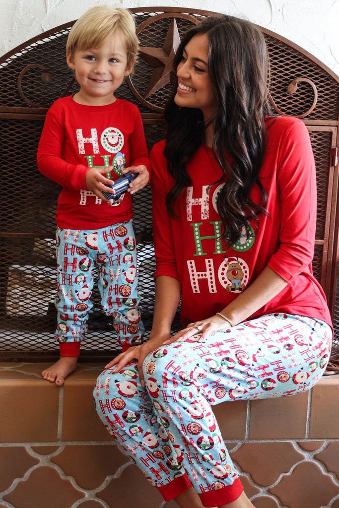 Amanda Blu & Co Christmas Ho Ho Ho Toddler Pajama Set-Sleepwear-Amanda Blu & Co-Deja Nu Boutique, Women's Fashion Boutique in Lampasas, Texas
