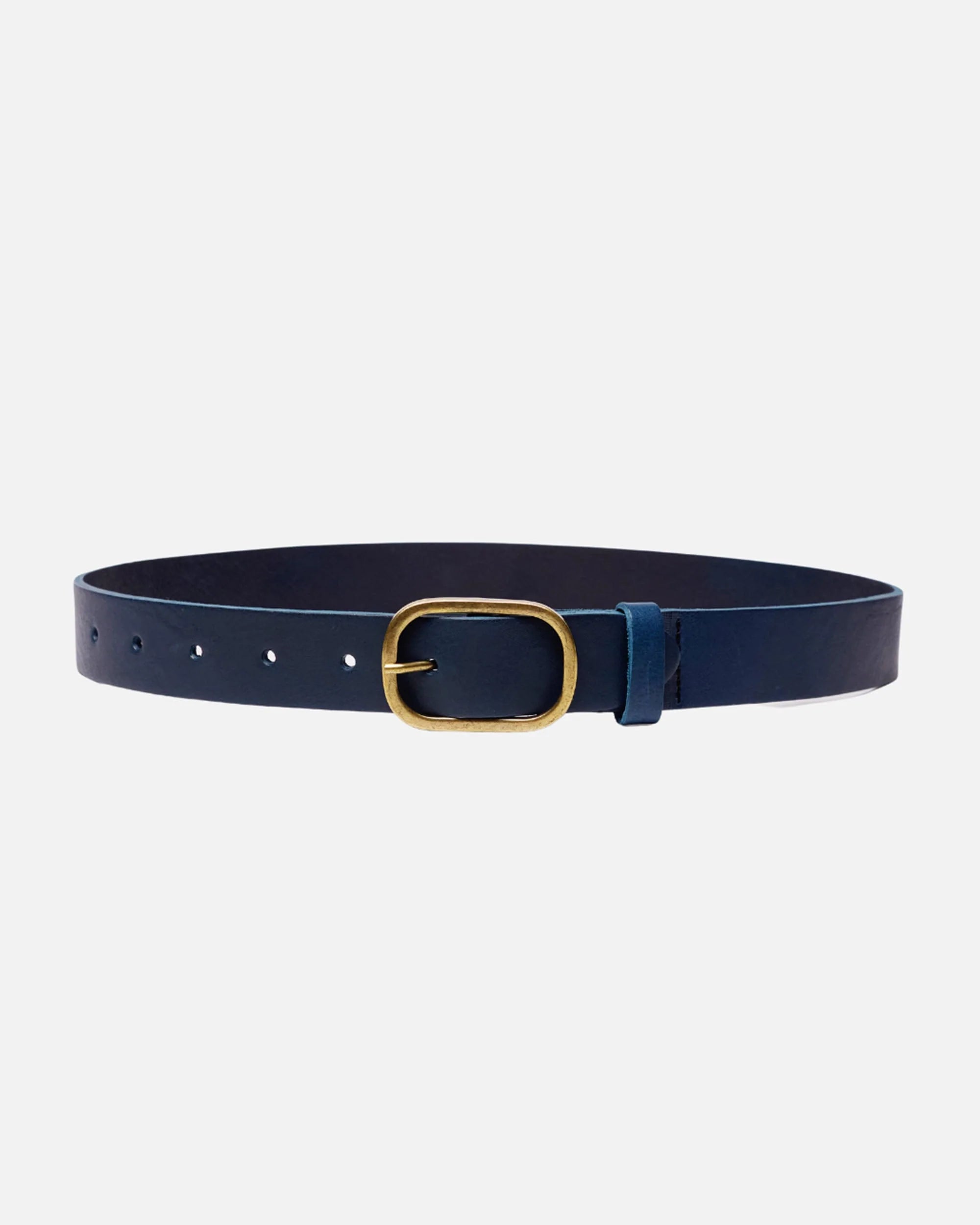 Amsterdam Heritage Marin Navy Statement Buckle Leather Belt-Belts-Amsterdam Heritage-Deja Nu Boutique, Women's Fashion Boutique in Lampasas, Texas