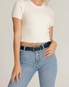 Amsterdam Heritage Marin Navy Statement Buckle Leather Belt-Belts-Amsterdam Heritage-Deja Nu Boutique, Women's Fashion Boutique in Lampasas, Texas