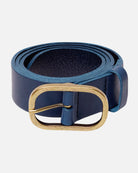 Amsterdam Heritage Marin Navy Statement Buckle Leather Belt-Belts-Amsterdam Heritage-Deja Nu Boutique, Women's Fashion Boutique in Lampasas, Texas