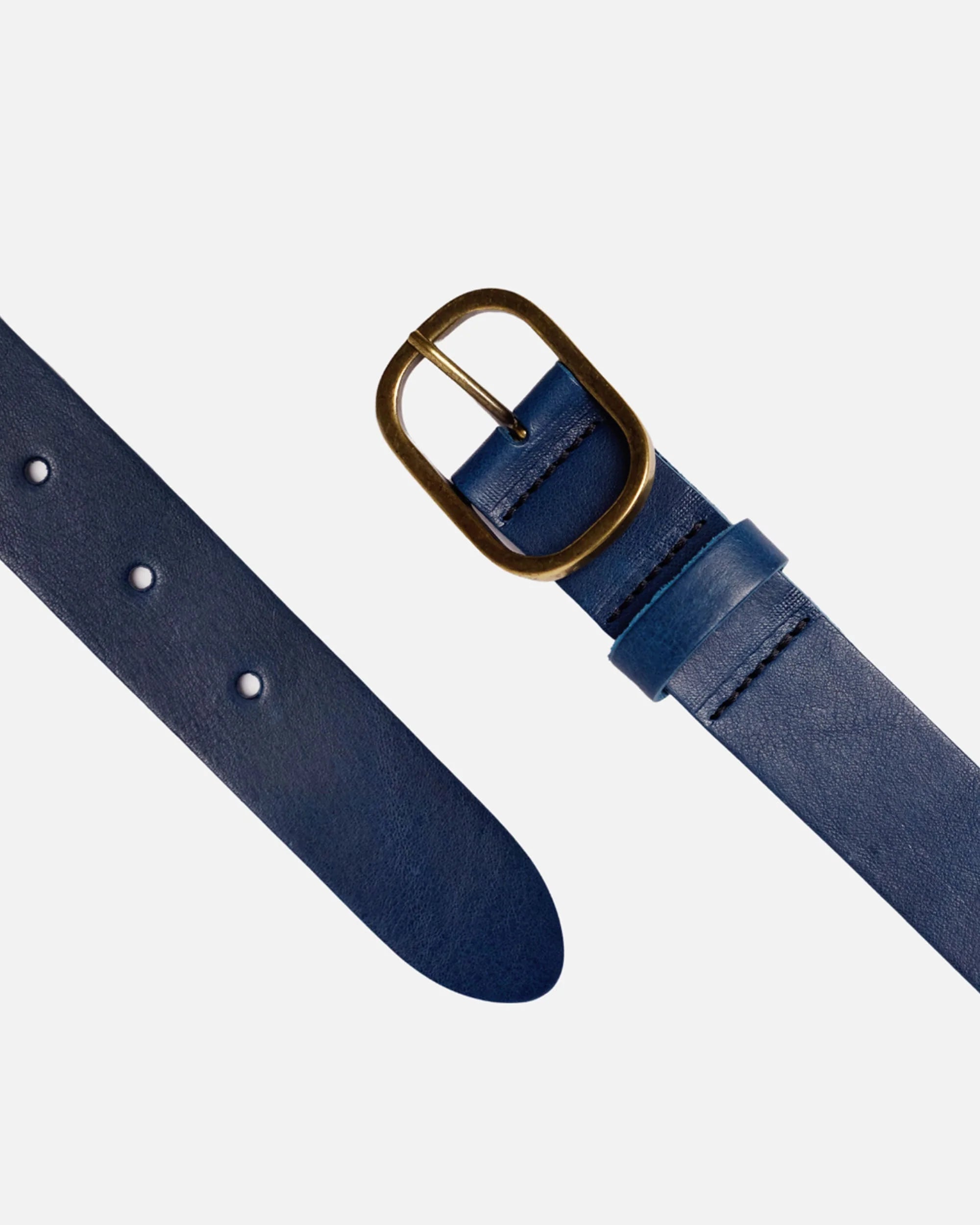 Amsterdam Heritage Marin Navy Statement Buckle Leather Belt-Belts-Amsterdam Heritage-Deja Nu Boutique, Women's Fashion Boutique in Lampasas, Texas
