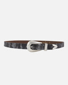 Amsterdam Heritage “Aiko” Dark Grey Western Snake Leather Belt-Belts-Amsterdam Heritage-Deja Nu Boutique, Women's Fashion Boutique in Lampasas, Texas