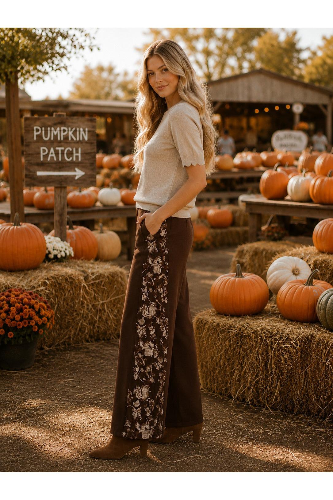 Apricot Scallop Neck & Sleeve Knit Tee in Stone-Tops-Apricot-Deja Nu Boutique, Women's Fashion Boutique in Lampasas, Texas