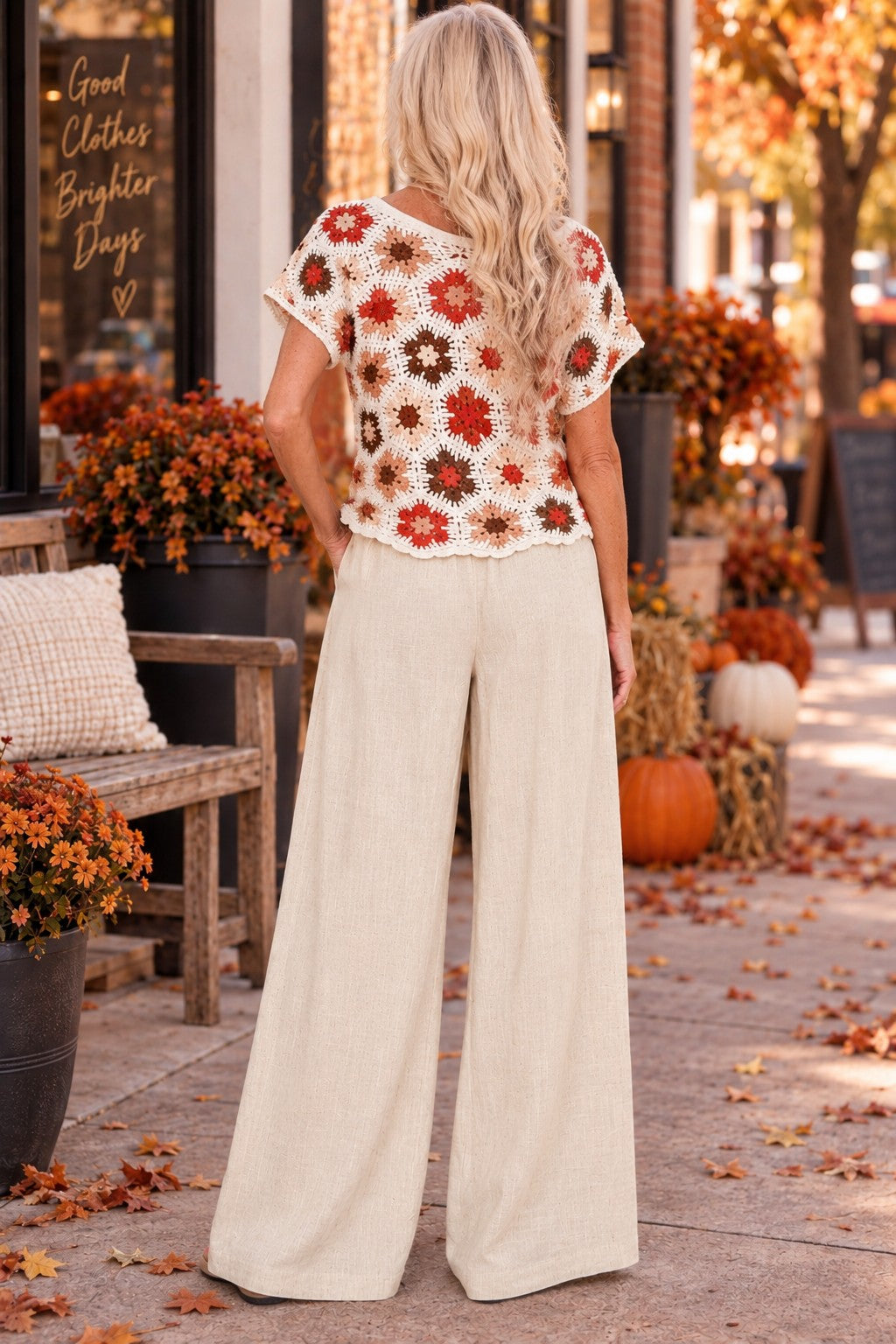 Apricot Stone Wide Leg Linen Trousers-Pants-Apricot-Deja Nu Boutique, Women's Fashion Boutique in Lampasas, Texas